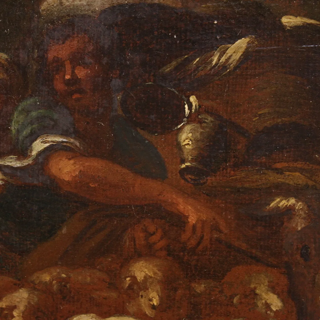 Italian painting landscape with pastoral scene, 18th century 12