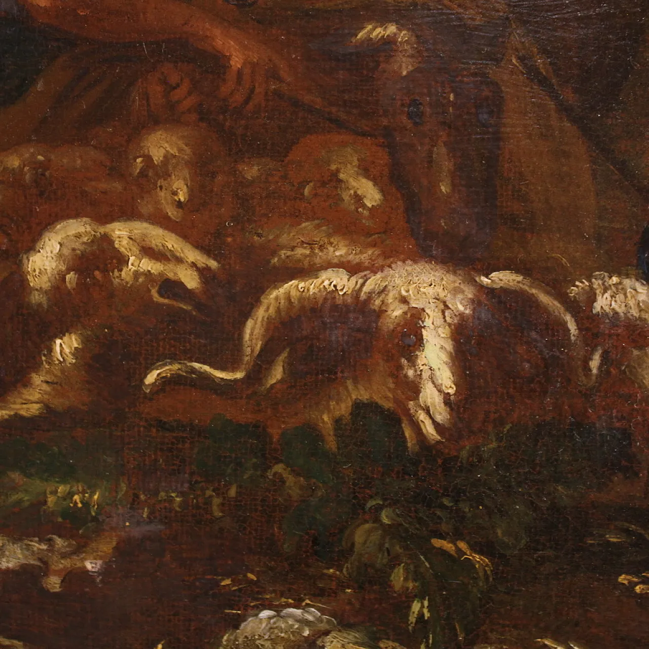 Italian painting landscape with pastoral scene, 18th century 13