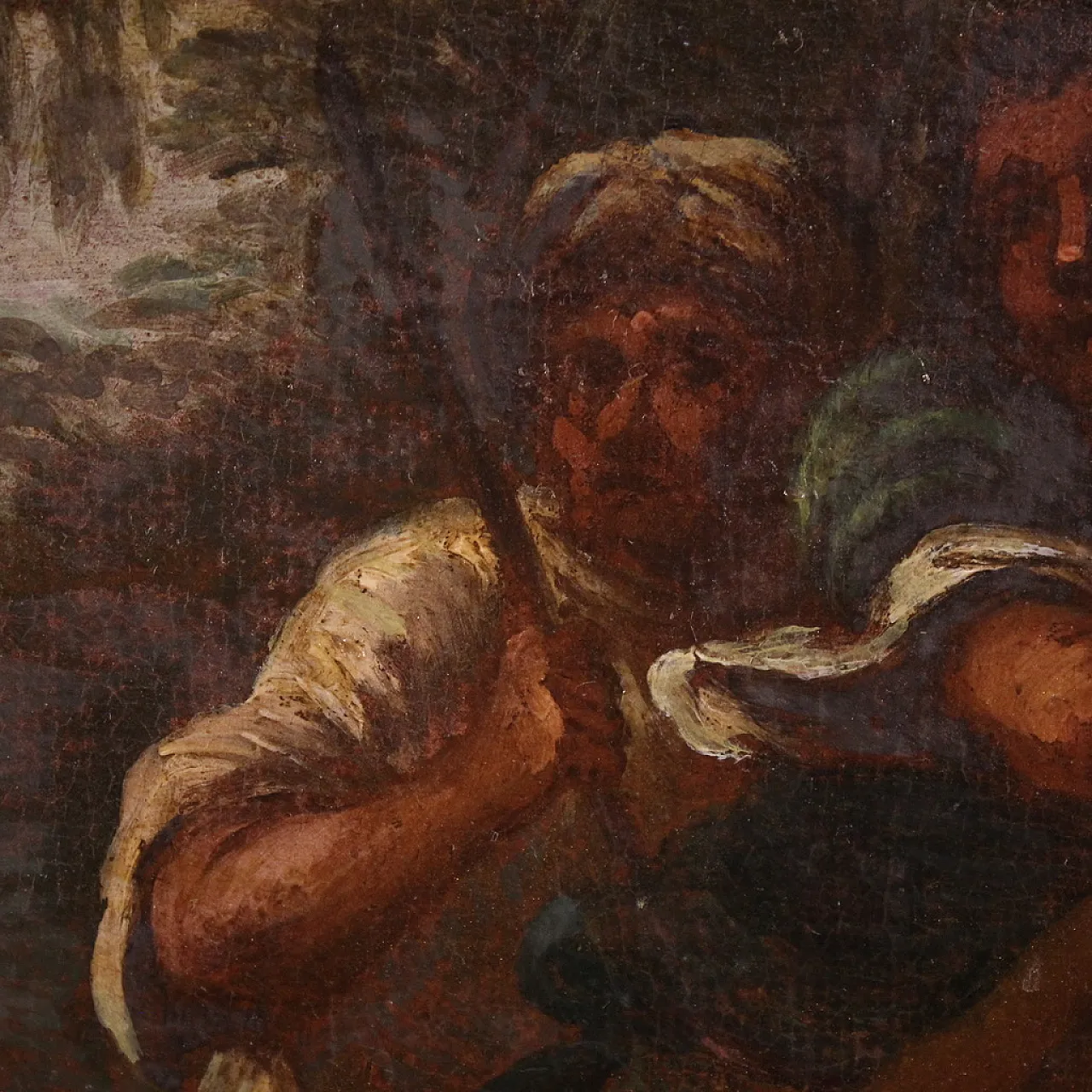 Italian painting landscape with pastoral scene, 18th century 14