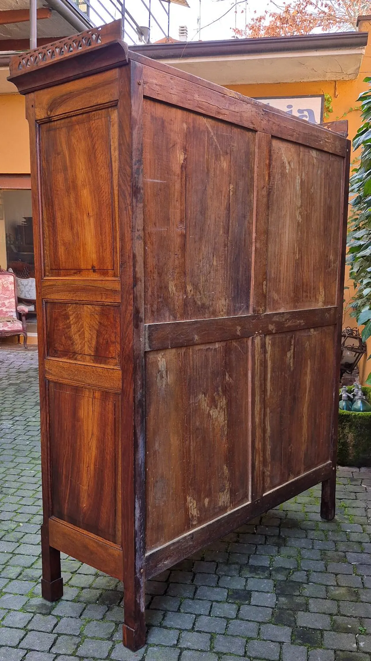 Empire walnut wardrobe, early 19th century 9