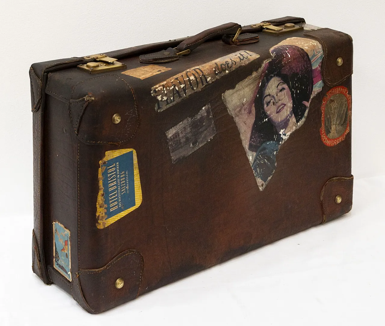 Valigia in pelle di Ginocchio, anni '40 2