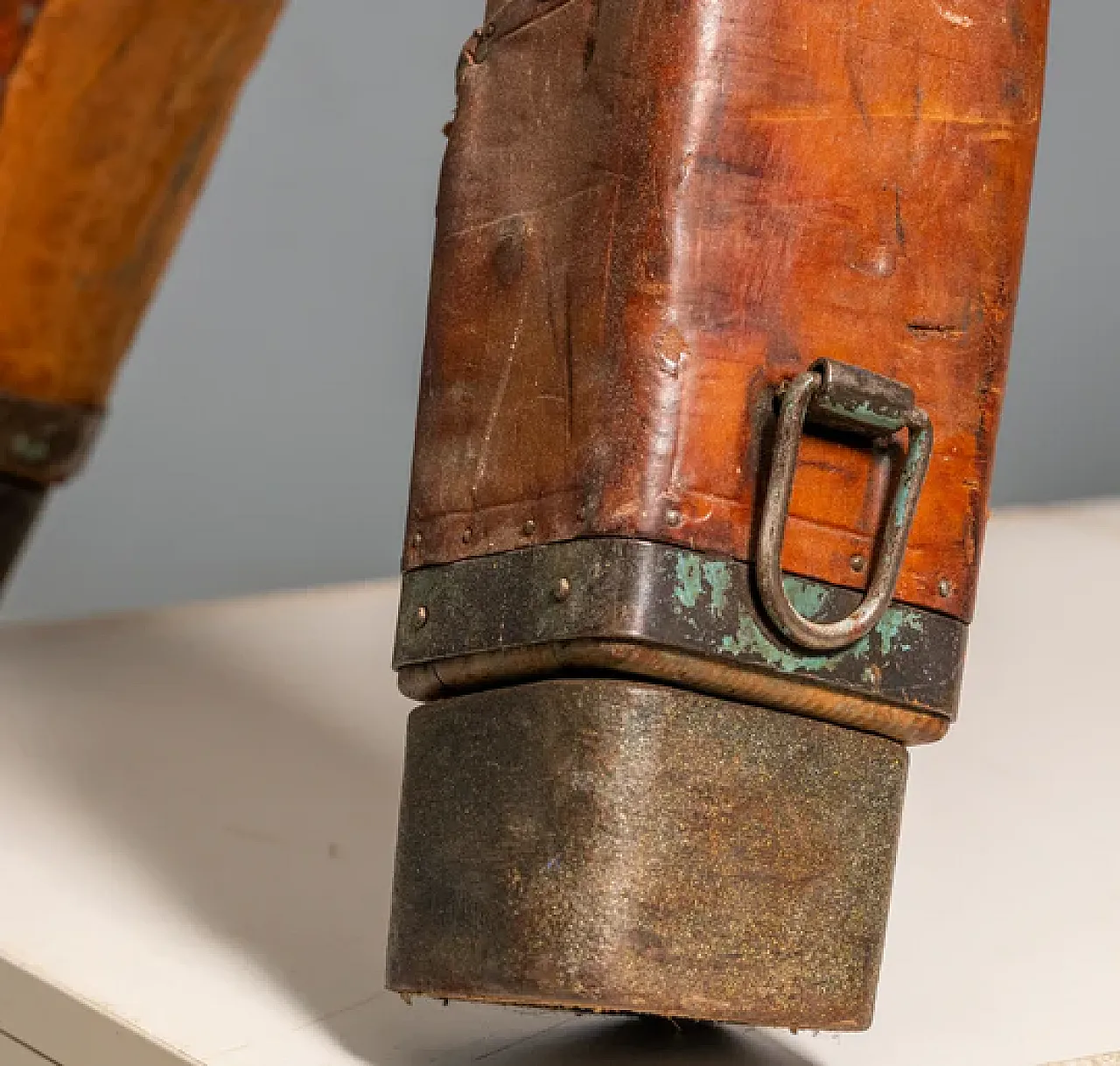 Leather gym bench Bauhaus style, 1920s 2