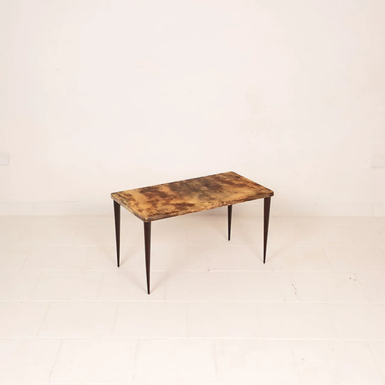 Parchment low coffee table mod. 825 by Aldo Tura, 1950s 1
