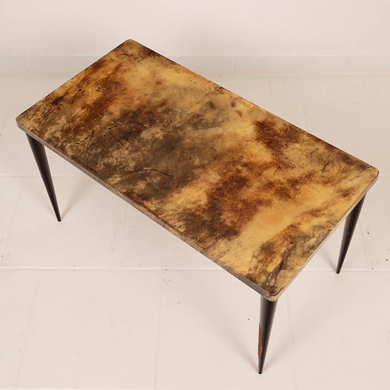 Parchment low coffee table mod. 825 by Aldo Tura, 1950s 6