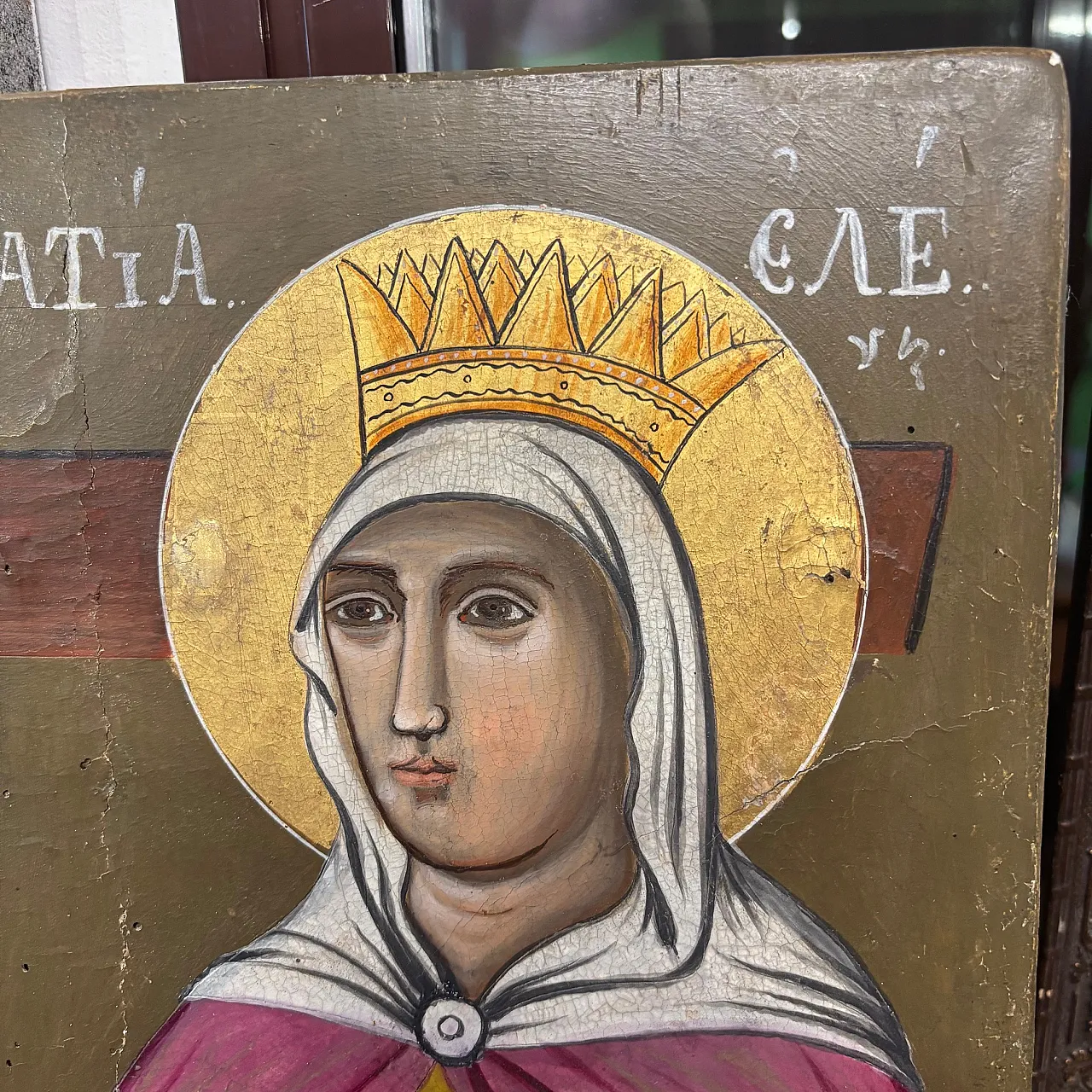 Icon, painted on panel, large Orthodox, 19th century 2