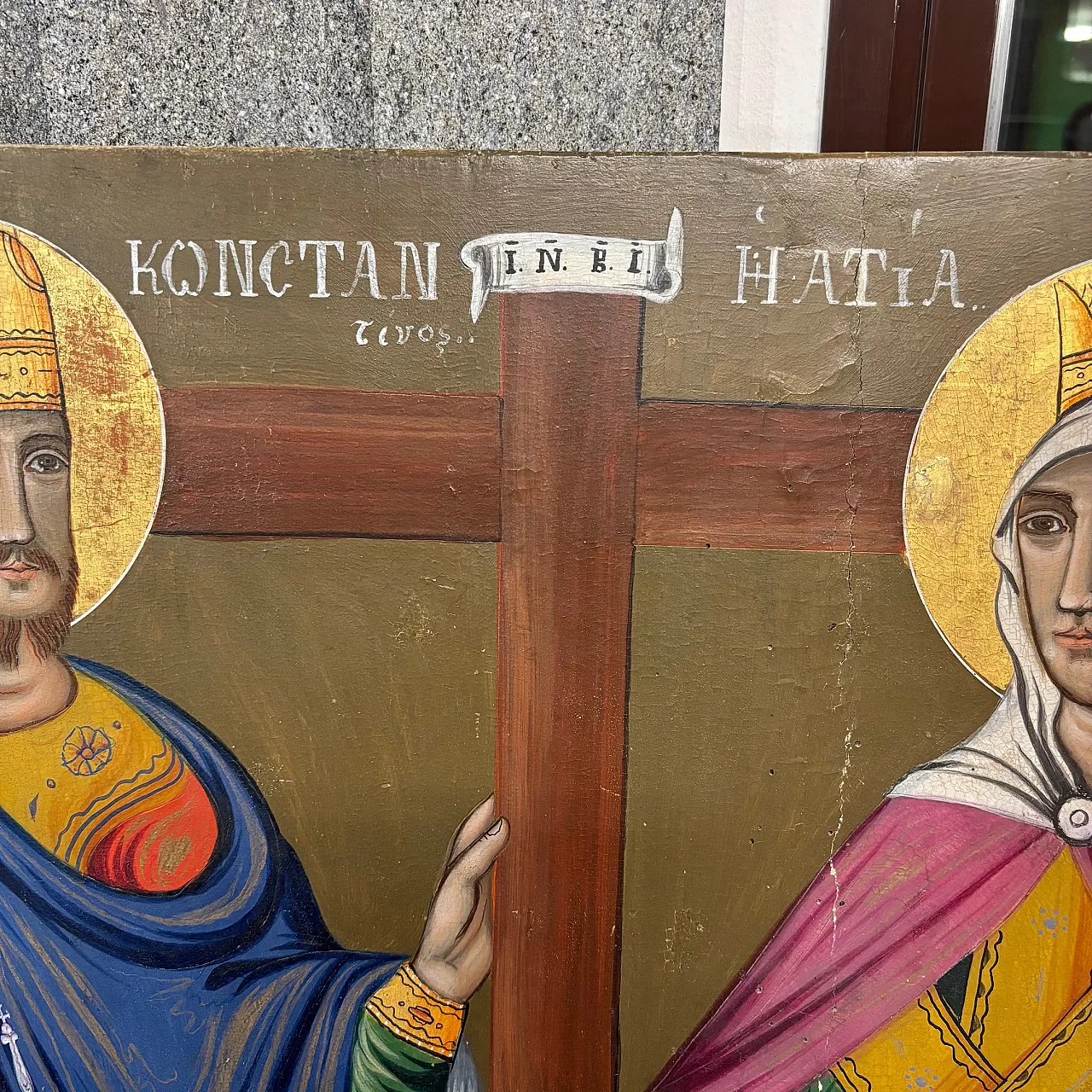 Icon, painted on panel, large Orthodox, 19th century 3