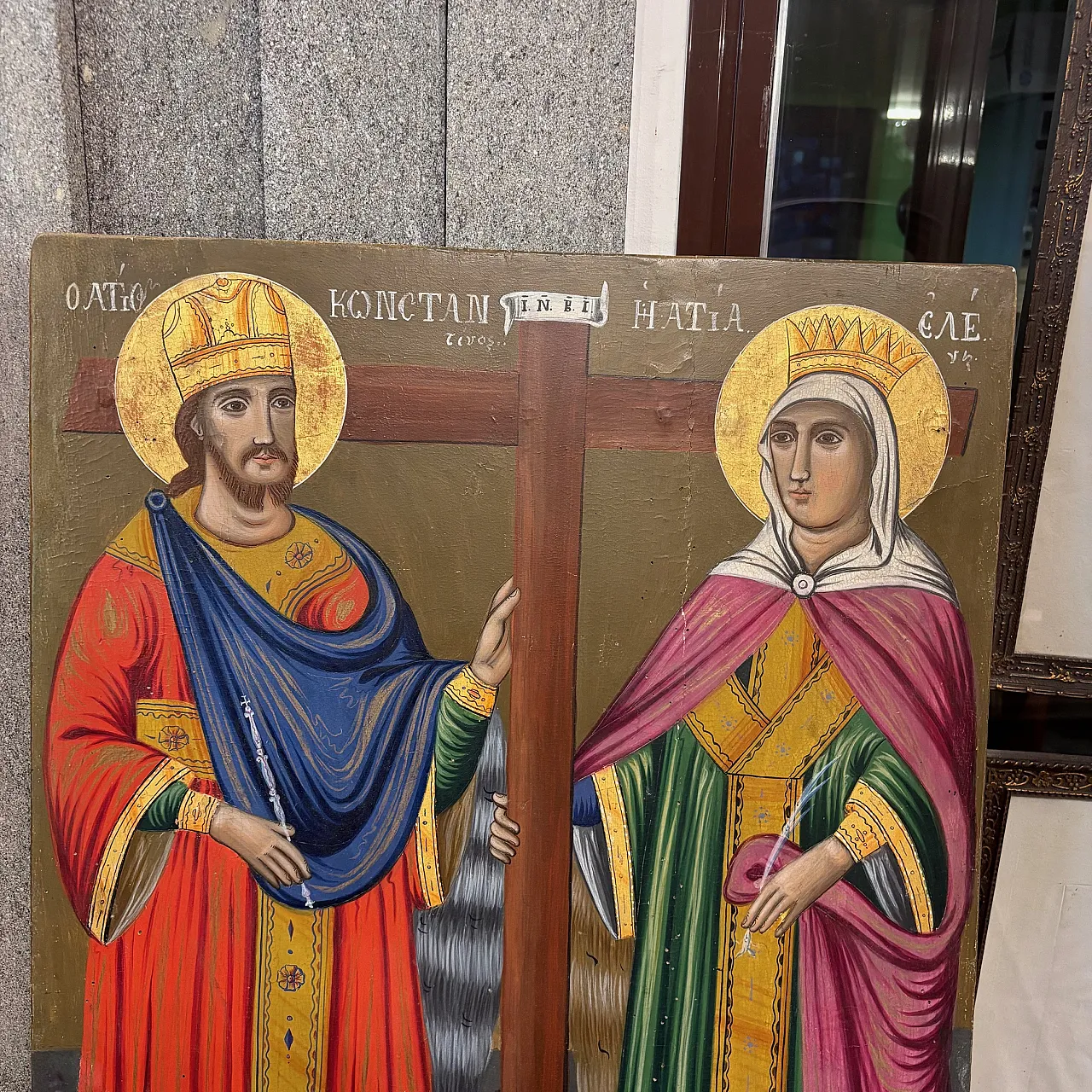 Icon, painted on panel, large Orthodox, 19th century 4