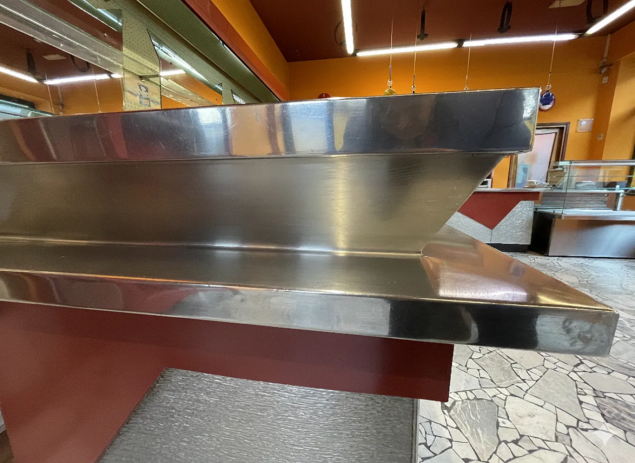 Imponente Bancone Bar Professionale Italiano 1956 - Design Industriale 5