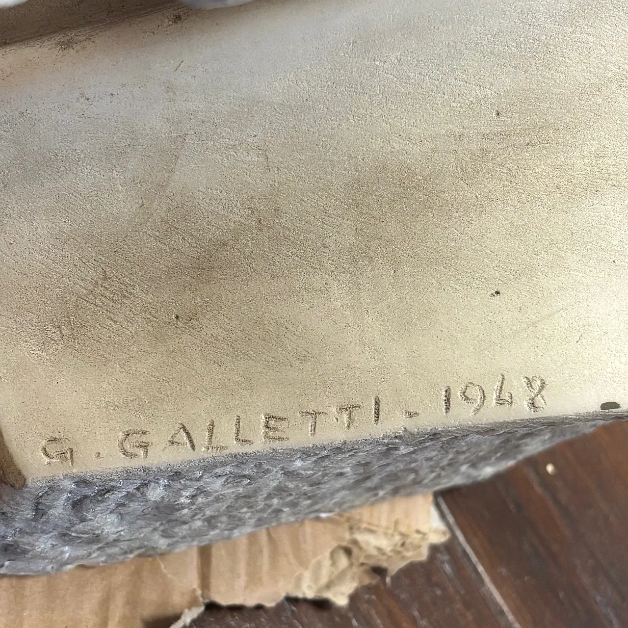 Carrara marble sculpture, signed Guido Galetti, 1948 4