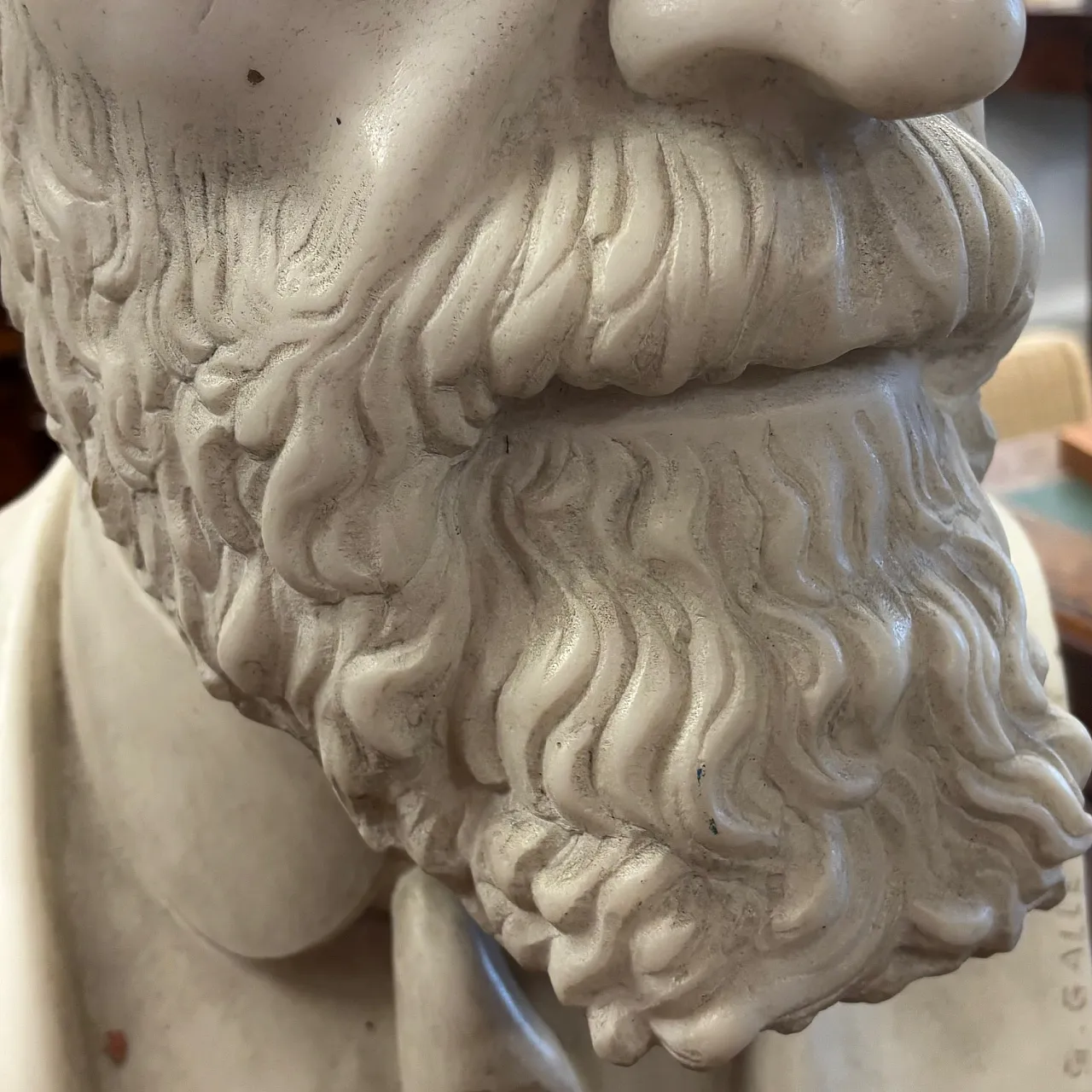 Carrara marble sculpture, signed Guido Galetti, 1948 9