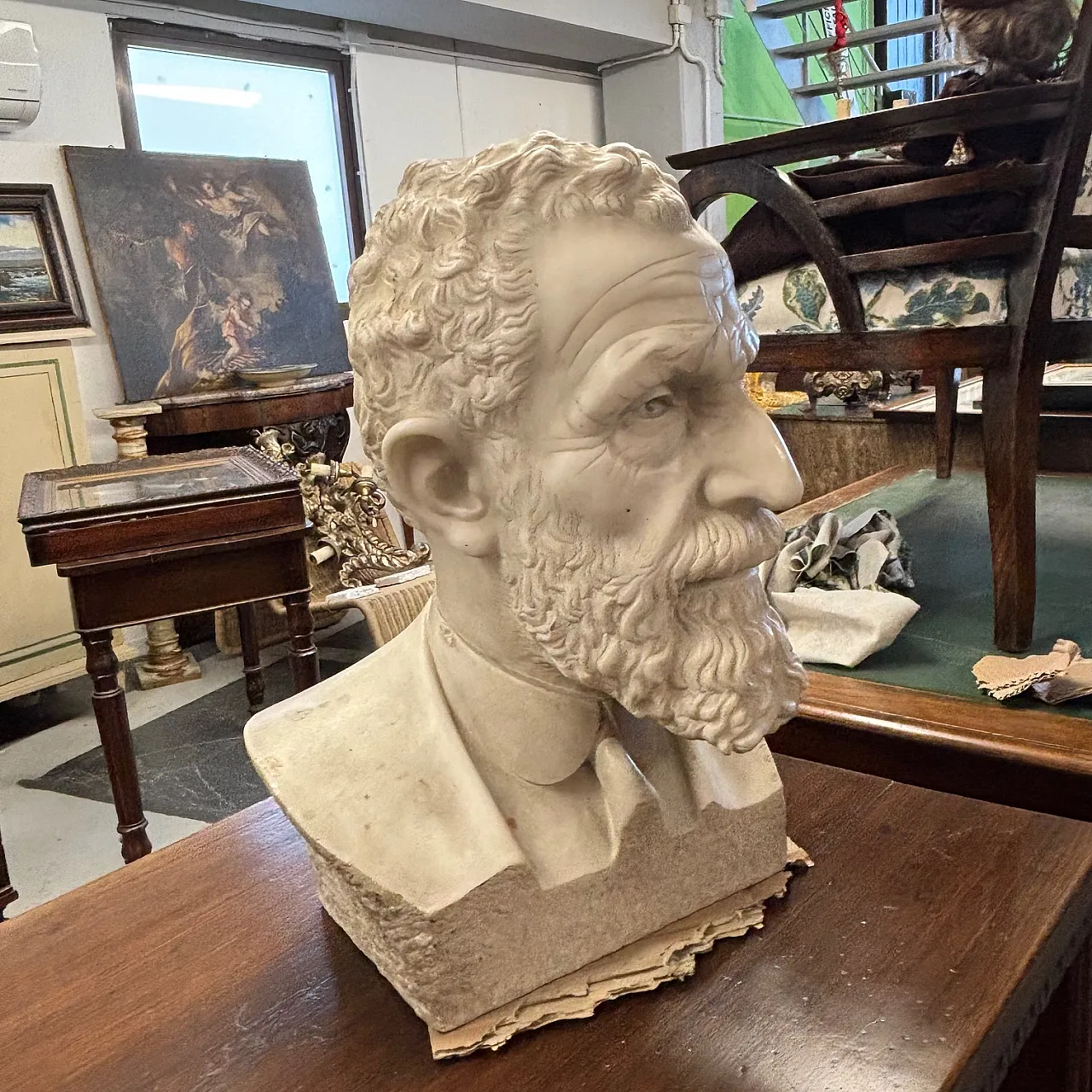 Carrara marble sculpture, signed Guido Galetti, 1948 13