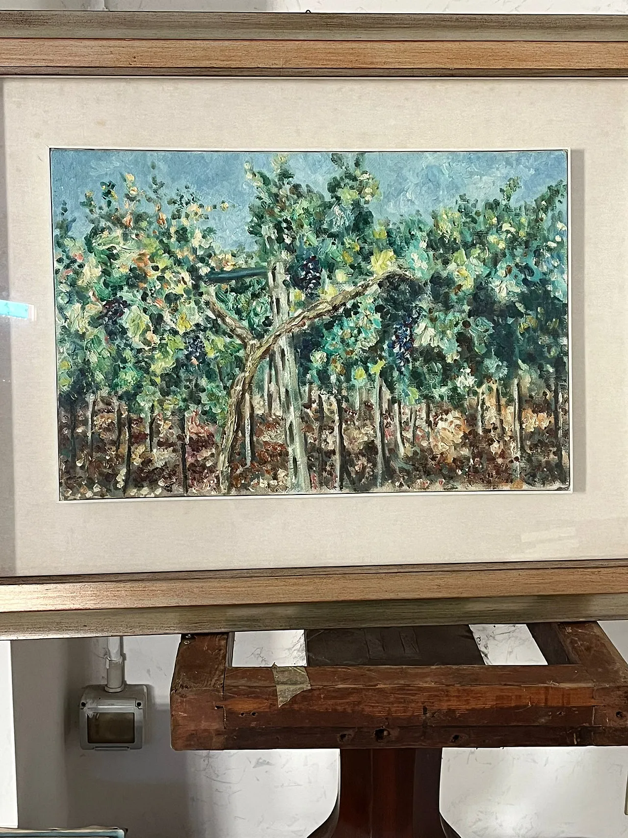 Olio su tela Viti a Tendone di Rachele Bruna De Filippis, anni '90 1