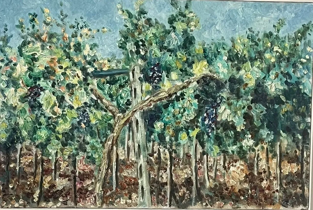 Olio su tela Viti a Tendone di Rachele Bruna De Filippis, anni '90 6
