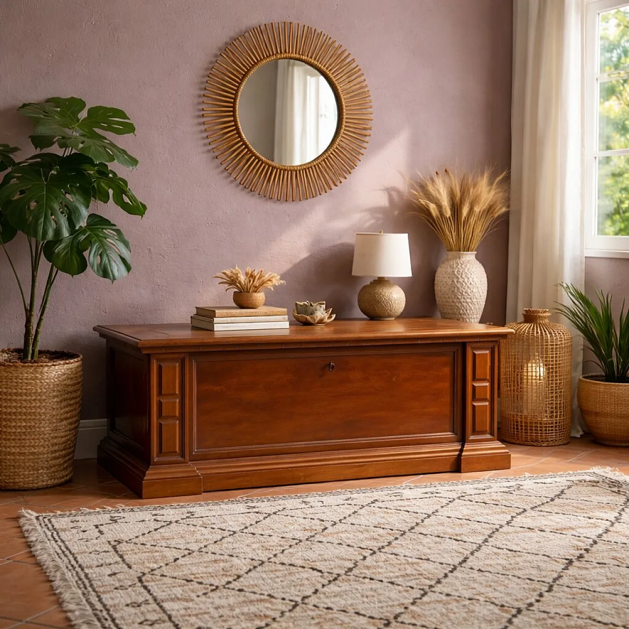 Cassapanca in noce, fine '700 2