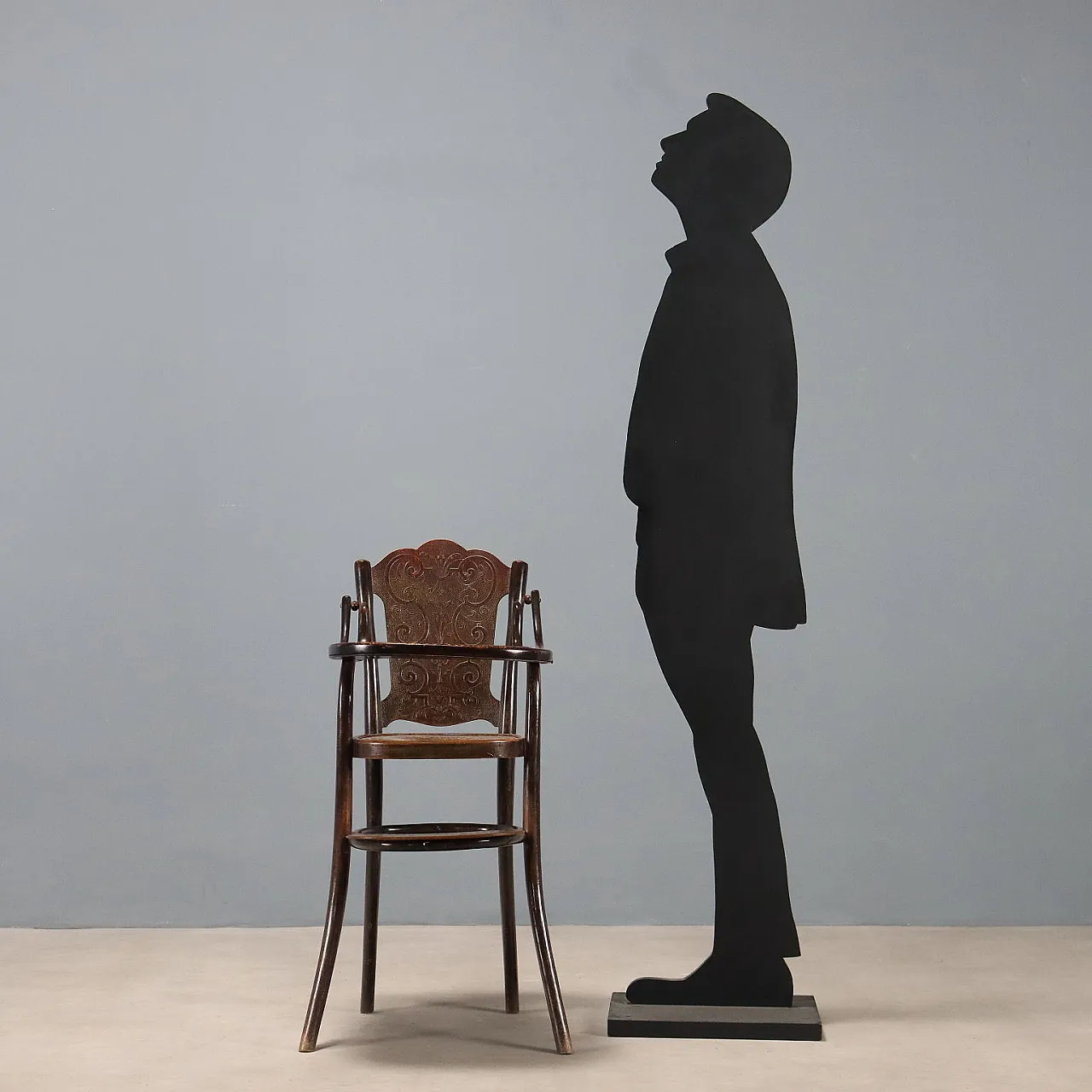 Seggiolone Thonet in faggio tinto noce, primo '900 3