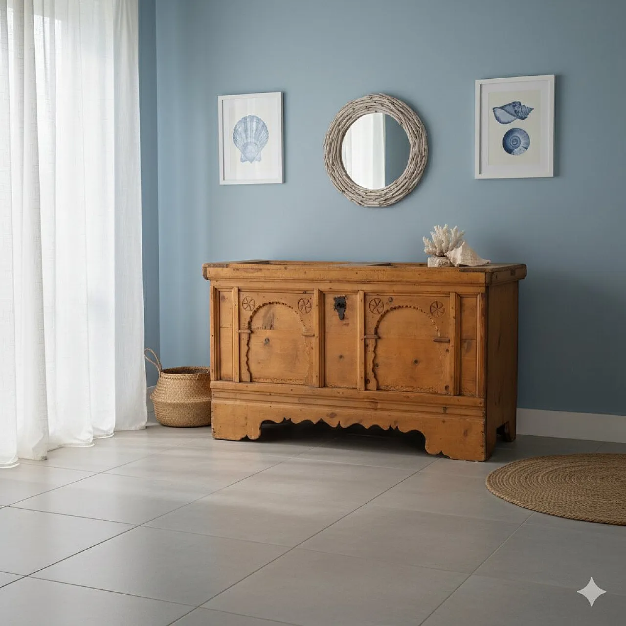 Cassapanca in abete e ferro, fine '700 2