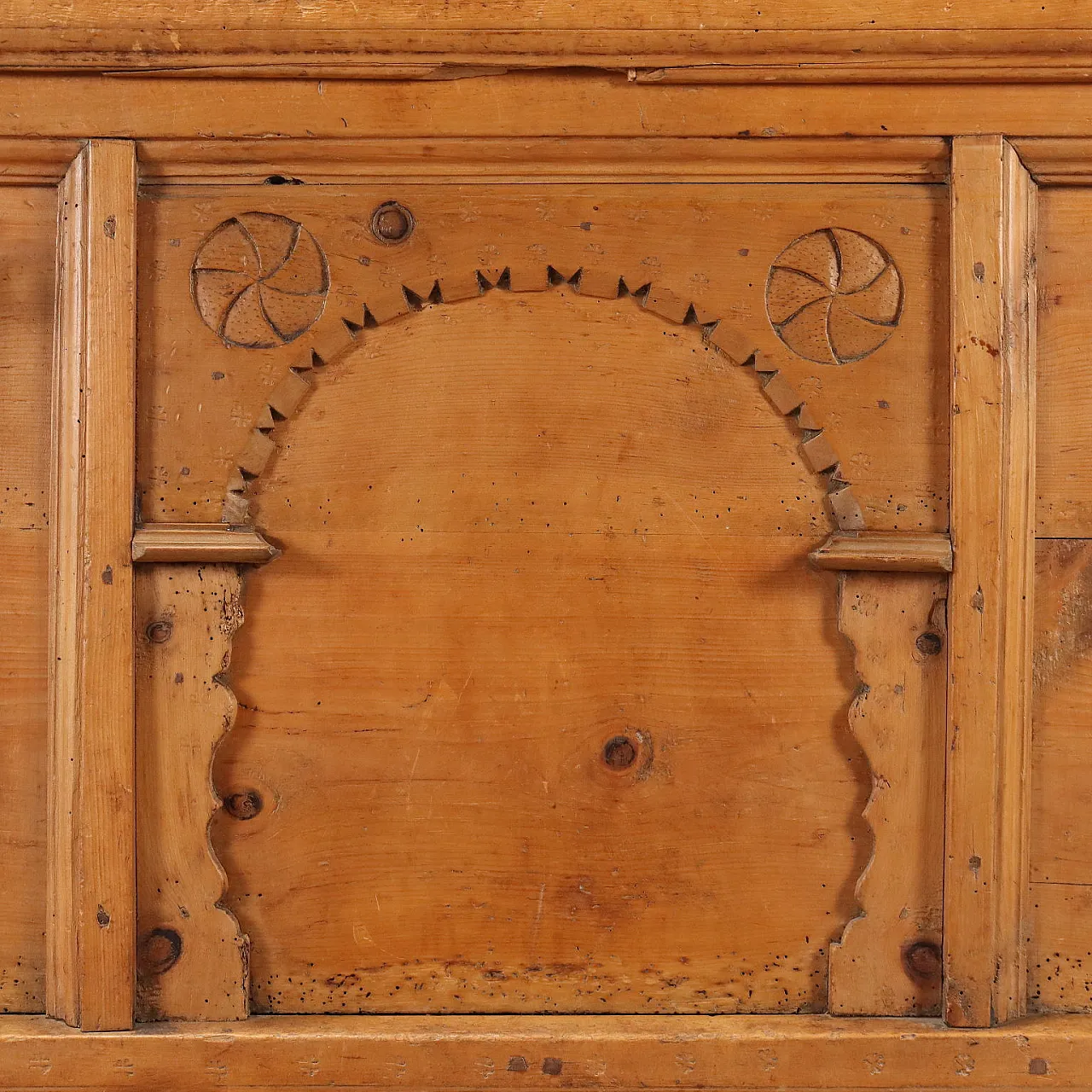 Cassapanca in abete e ferro, fine '700 8