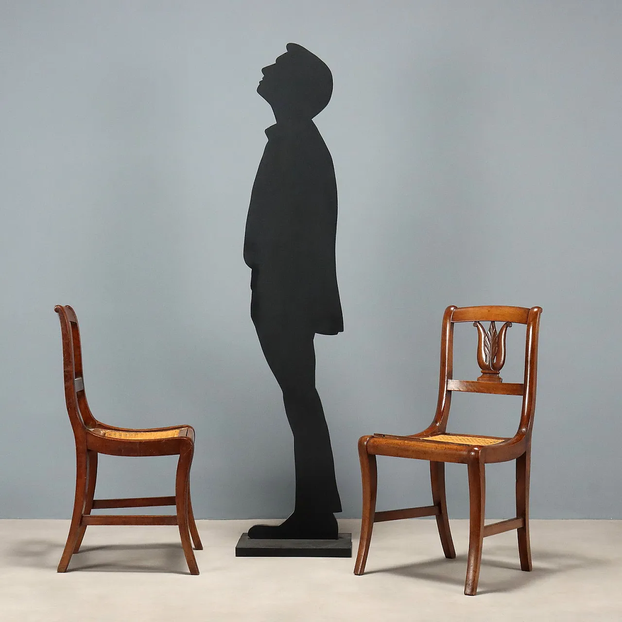 6 Sedie in noce e paglia di Vienna, metà '800 3