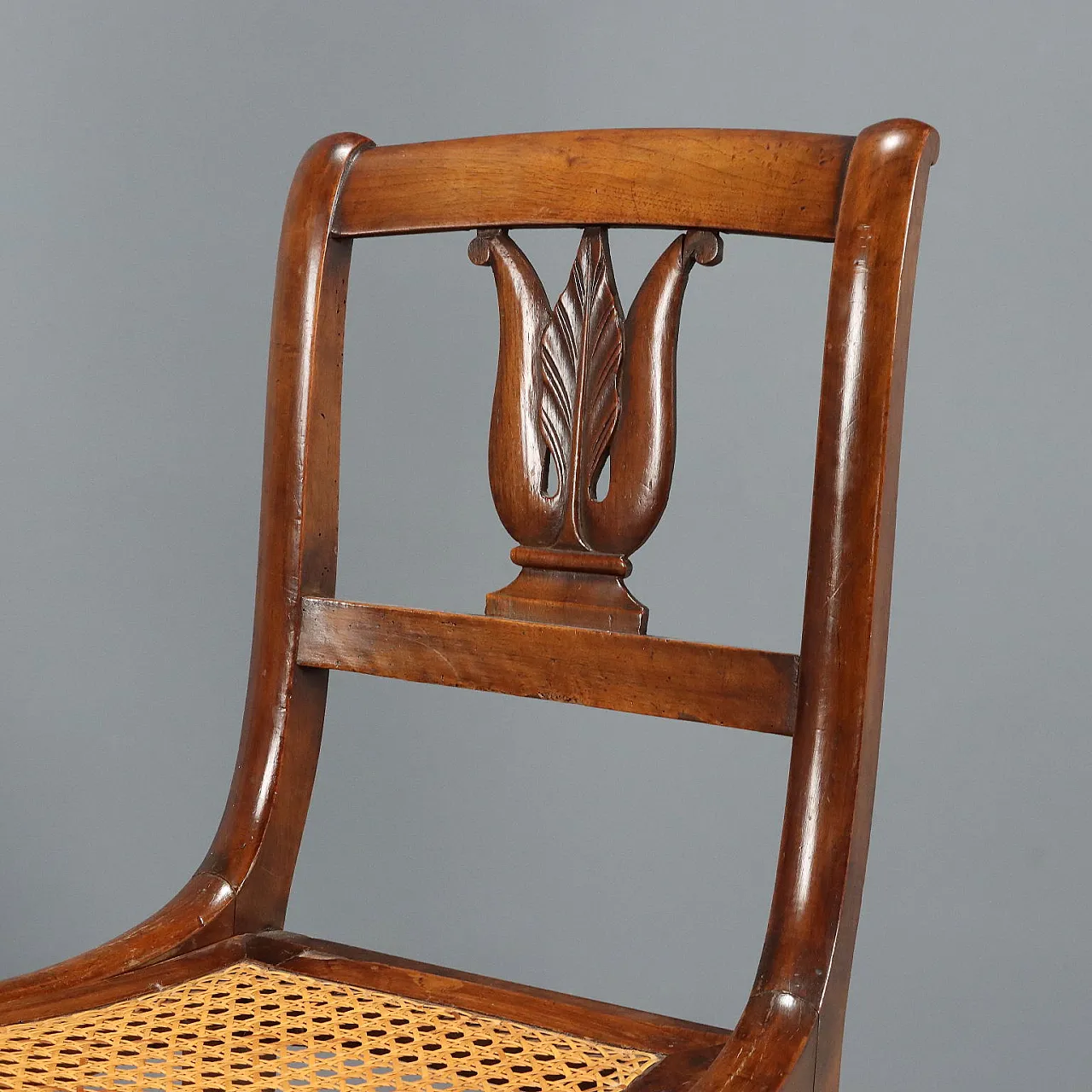 6 Sedie in noce e paglia di Vienna, metà '800 5