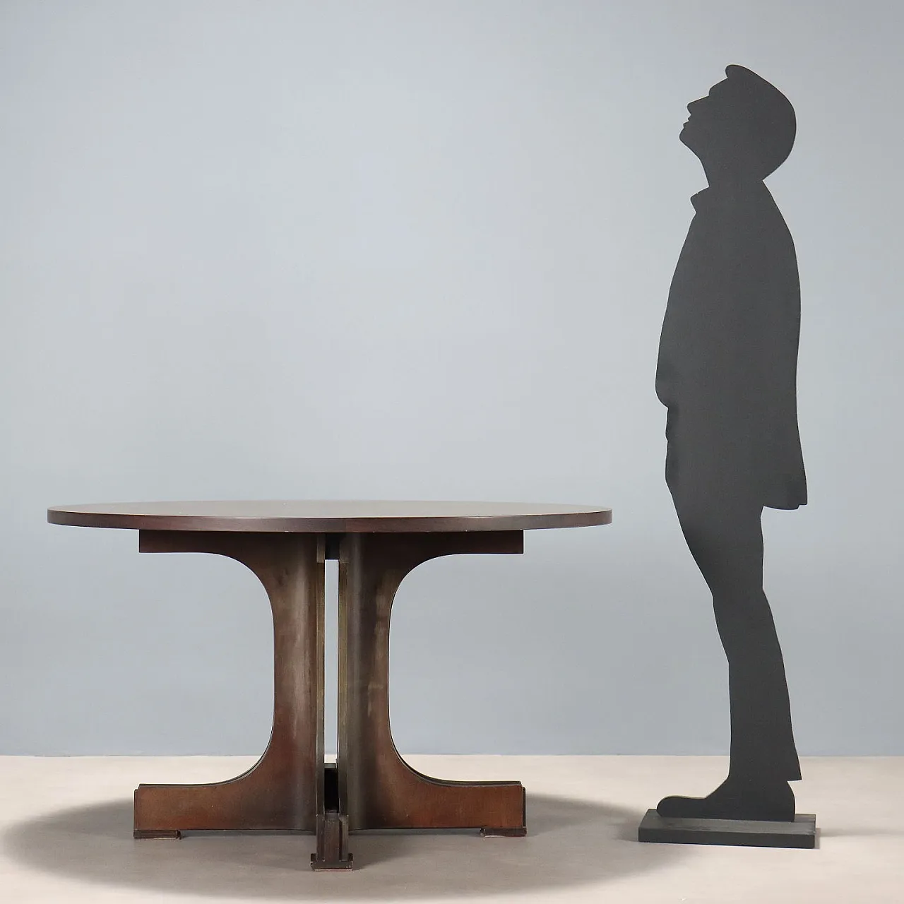 Tavolo da pranzo in legno impiallacciato esotico, '900 3