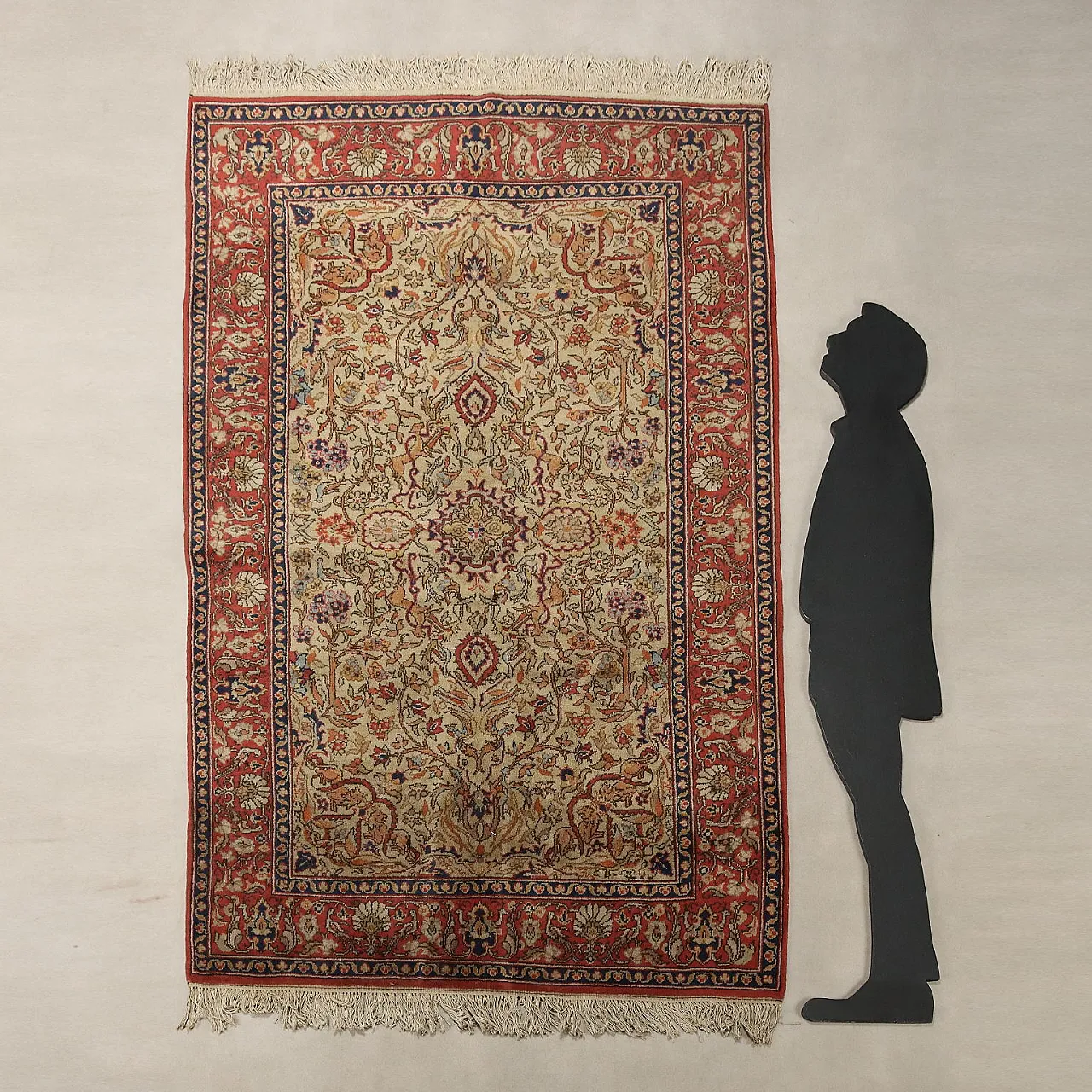Tabriz carpet in cotton and wool, large knot, handmade, 20th century 2