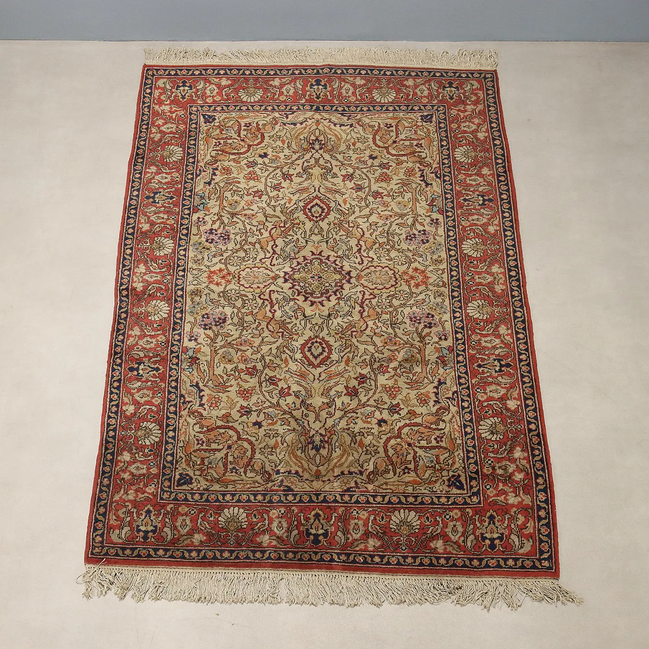 Tabriz carpet in cotton and wool, large knot, handmade, 20th century 3