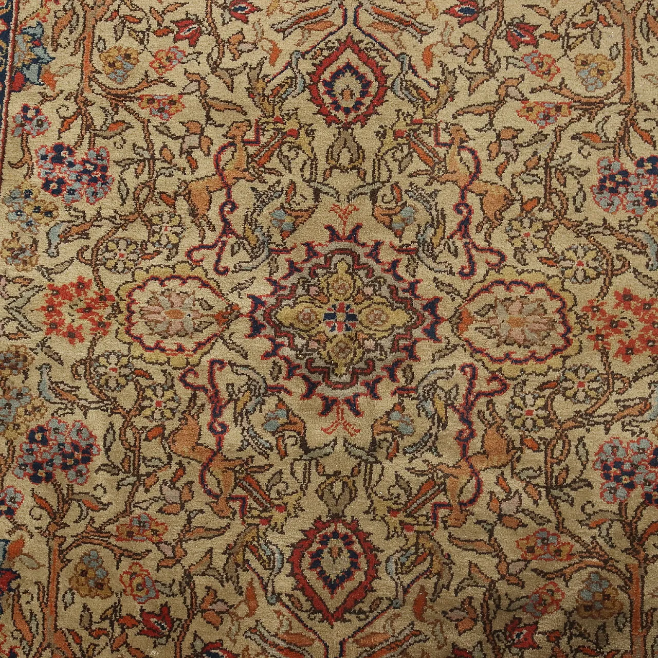 Tabriz carpet in cotton and wool, large knot, handmade, 20th century 4