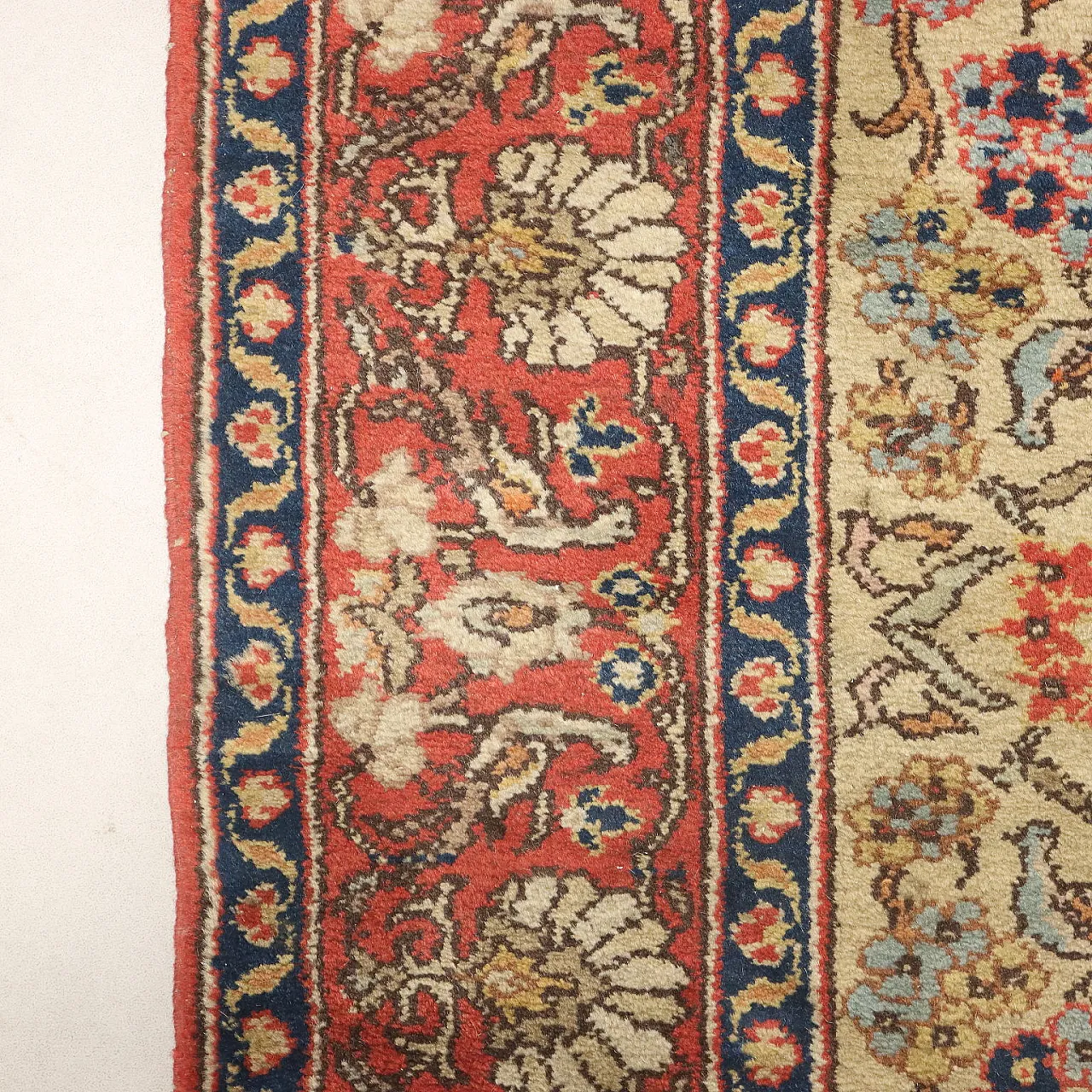 Tabriz carpet in cotton and wool, large knot, handmade, 20th century 7