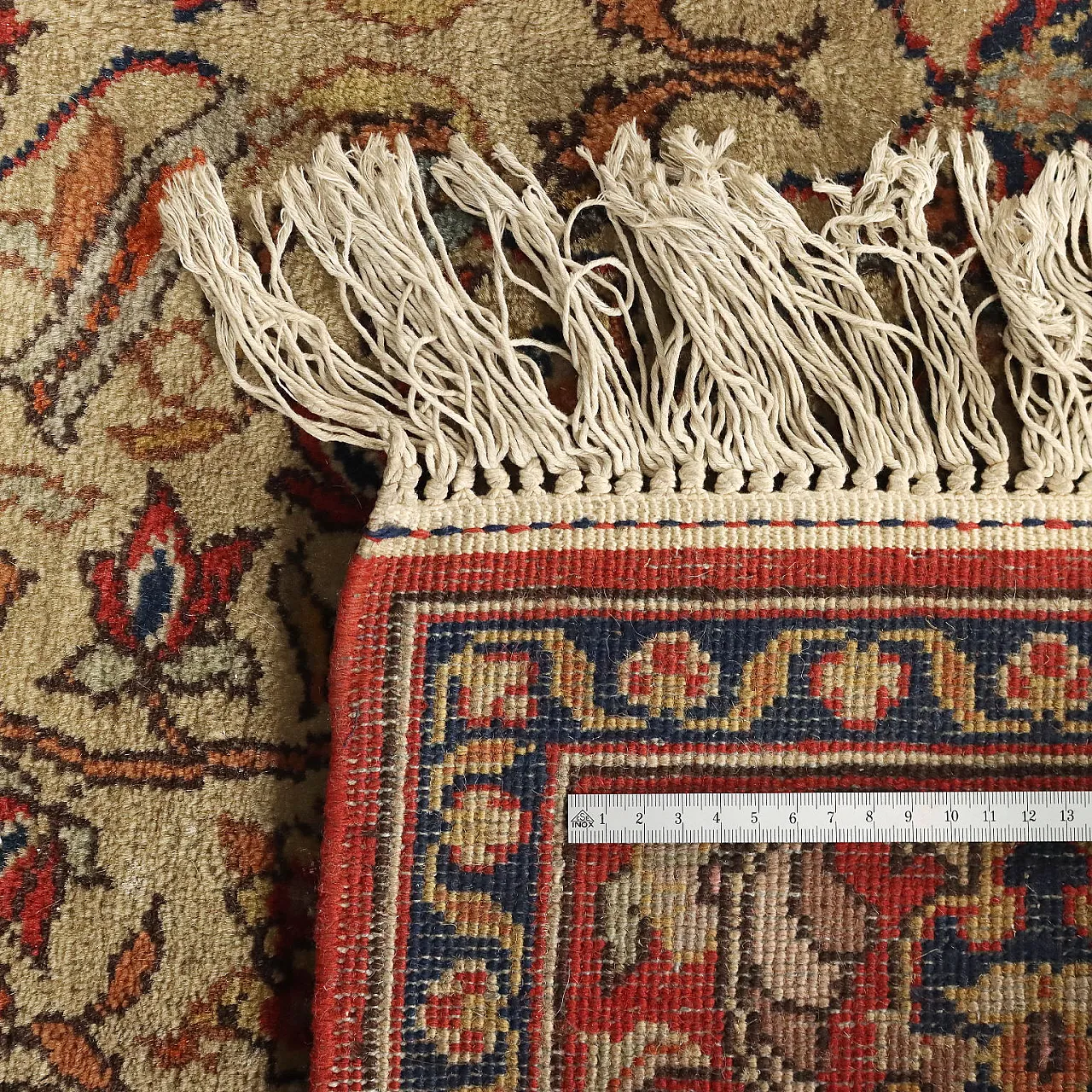 Tabriz carpet in cotton and wool, large knot, handmade, 20th century 8