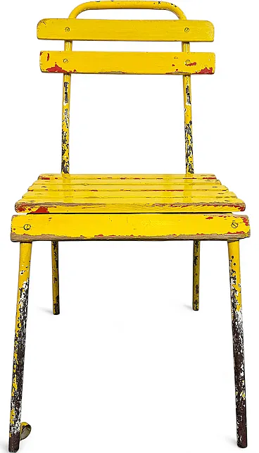 Vintage Yellow Industrial Chair, 1960s