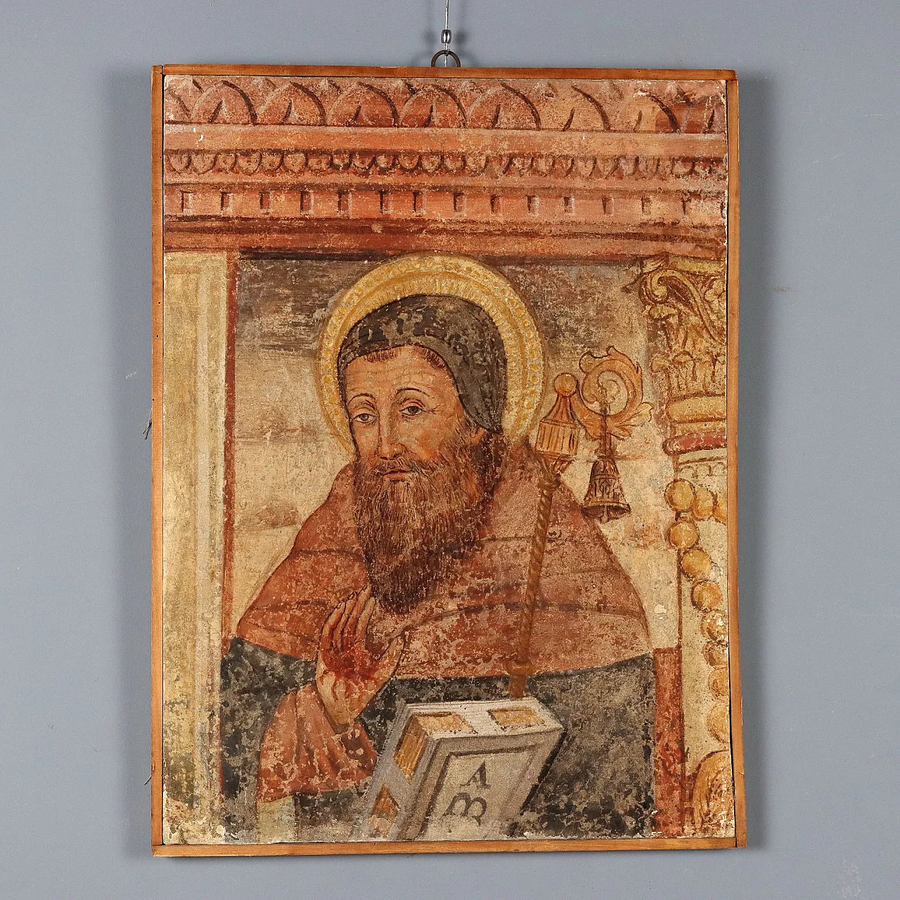 Strappo di finto affresco di Sant'Antonio Abate, '800 1