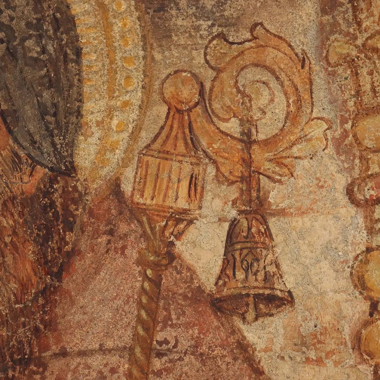 Strappo di finto affresco di Sant'Antonio Abate, '800 5