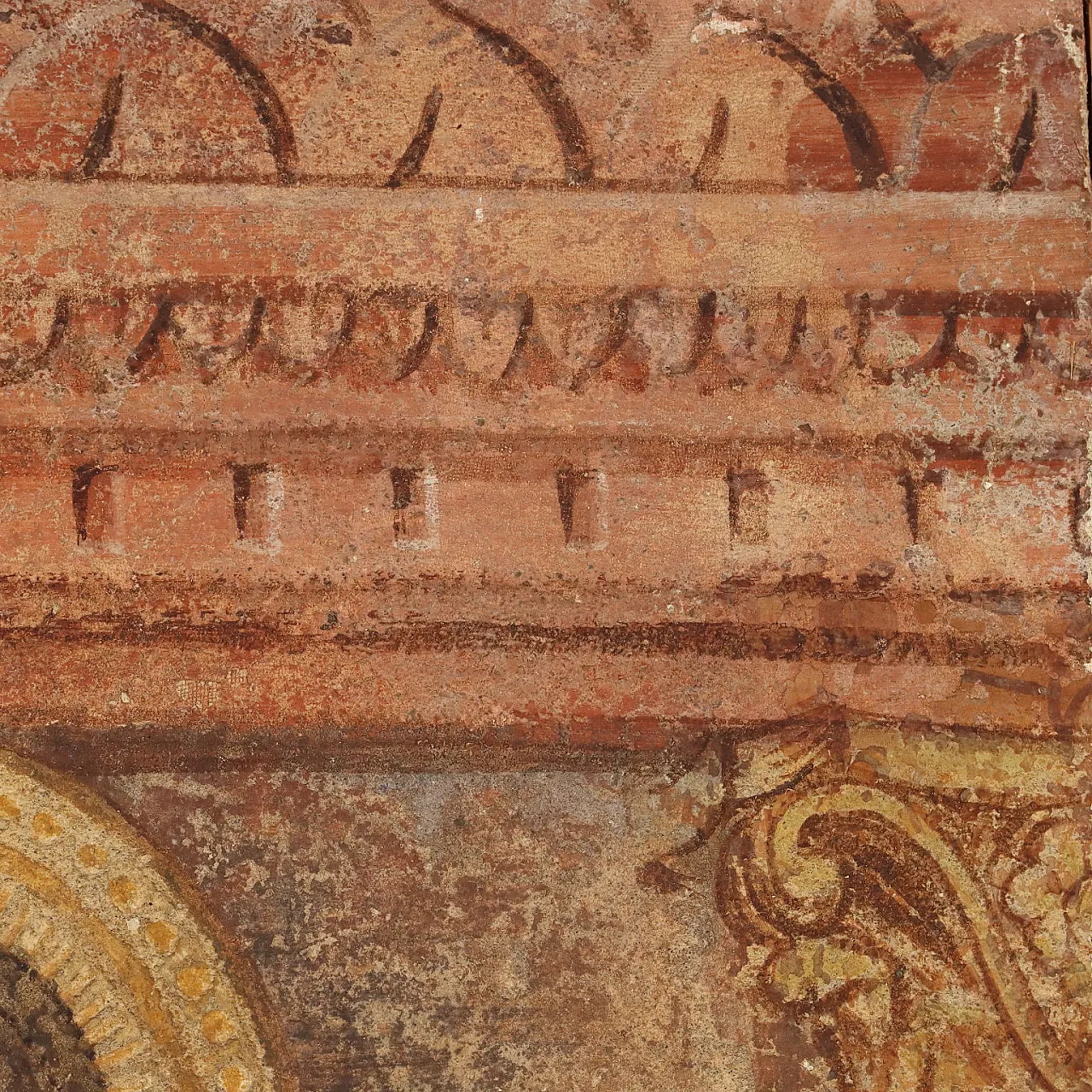 Strappo di finto affresco di Sant'Antonio Abate, '800 7