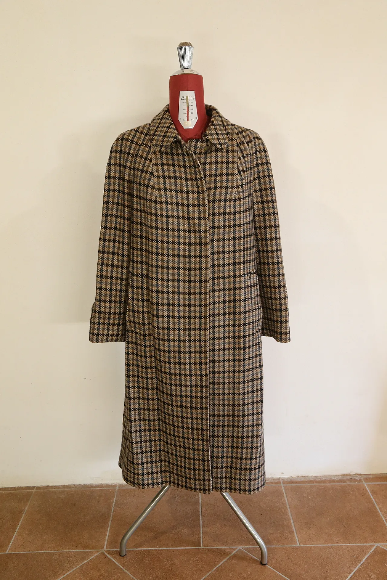 Cappotto Burberry's donna lana Scottish Saxon, anni '90 1