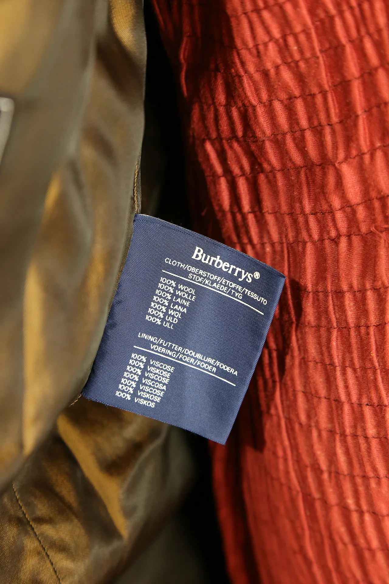 Cappotto Burberry's donna lana Scottish Saxon, anni '90 19