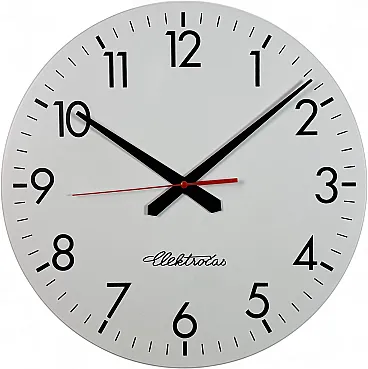 Large Vintage Office Wall Clock from Elektročas, 1990s