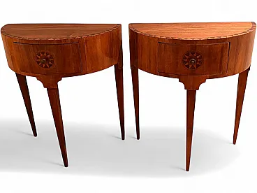 Mid-century Italian Neoclassical style inlaid walnut Atelier, 50s