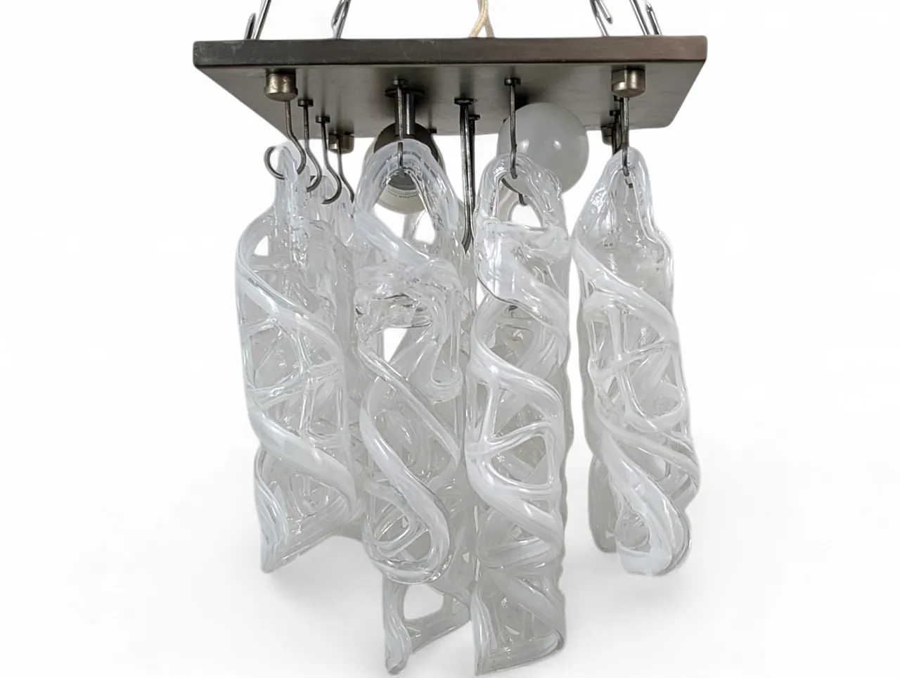 Chandelier with Murano glass pendants, 1970s 8