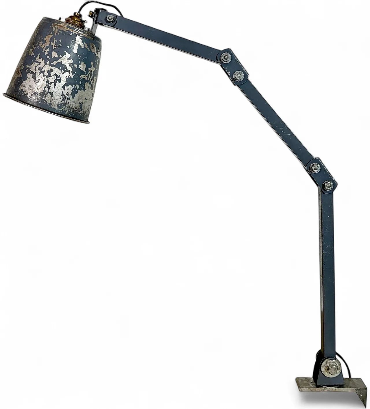 Industrial Grey Adjustable Table Lamp from Memlite, 1960s 23