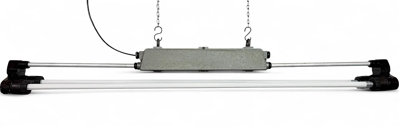 Industrial Grey Tube Light from Elektrosvit, 1970s 20