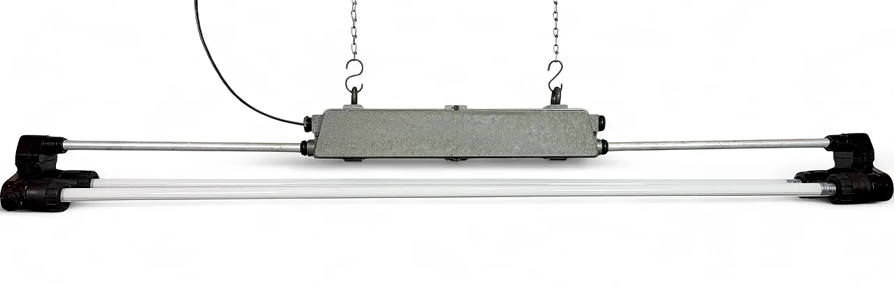 Industrial Grey Tube Light from Elektrosvit, 1970s 22