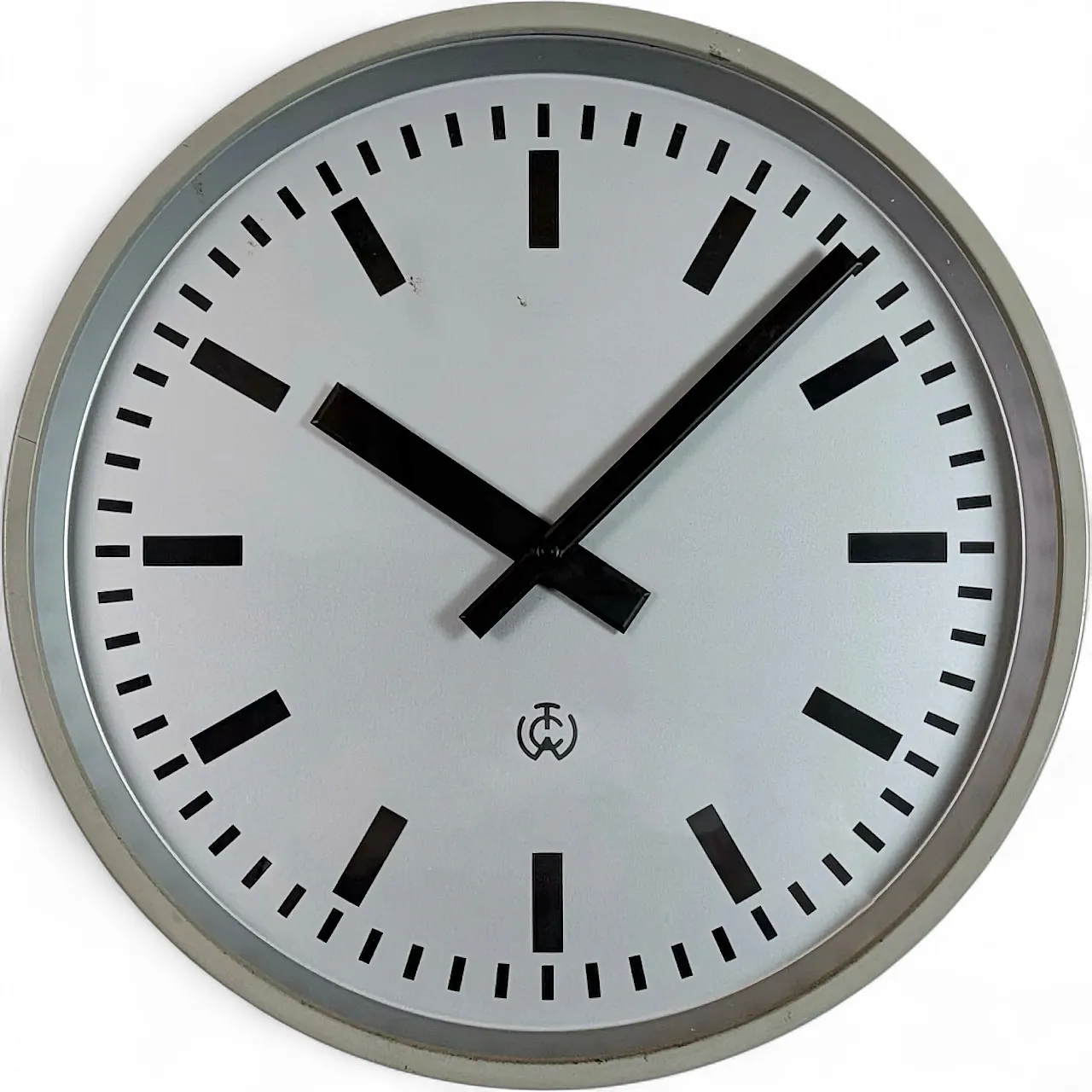 Grey Industrial Station Wall Clock from TCW , 1960 20