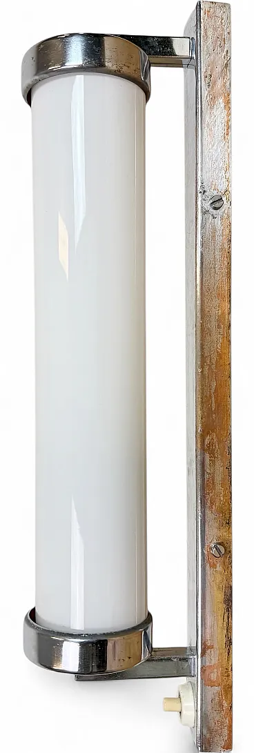 Vintage Art Deco Wall Light with Opal Glass, 1930s