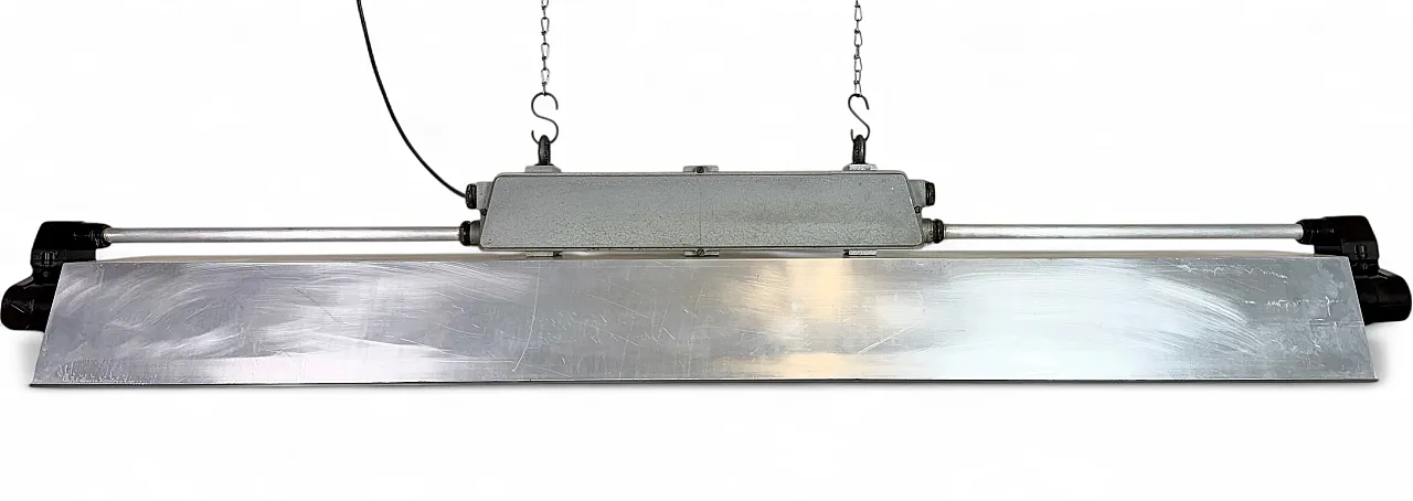 Industrial Grey Tube Light from Elektrosvit, 1970s 20