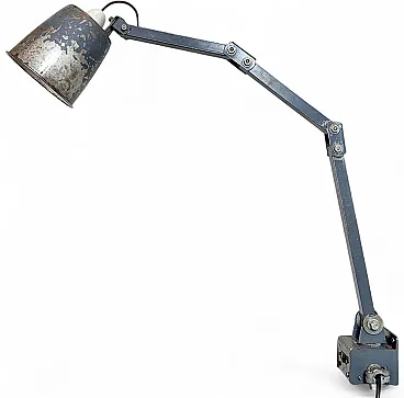 Industrial Grey Adjustable Wall Lamp from Memlite, 1960s