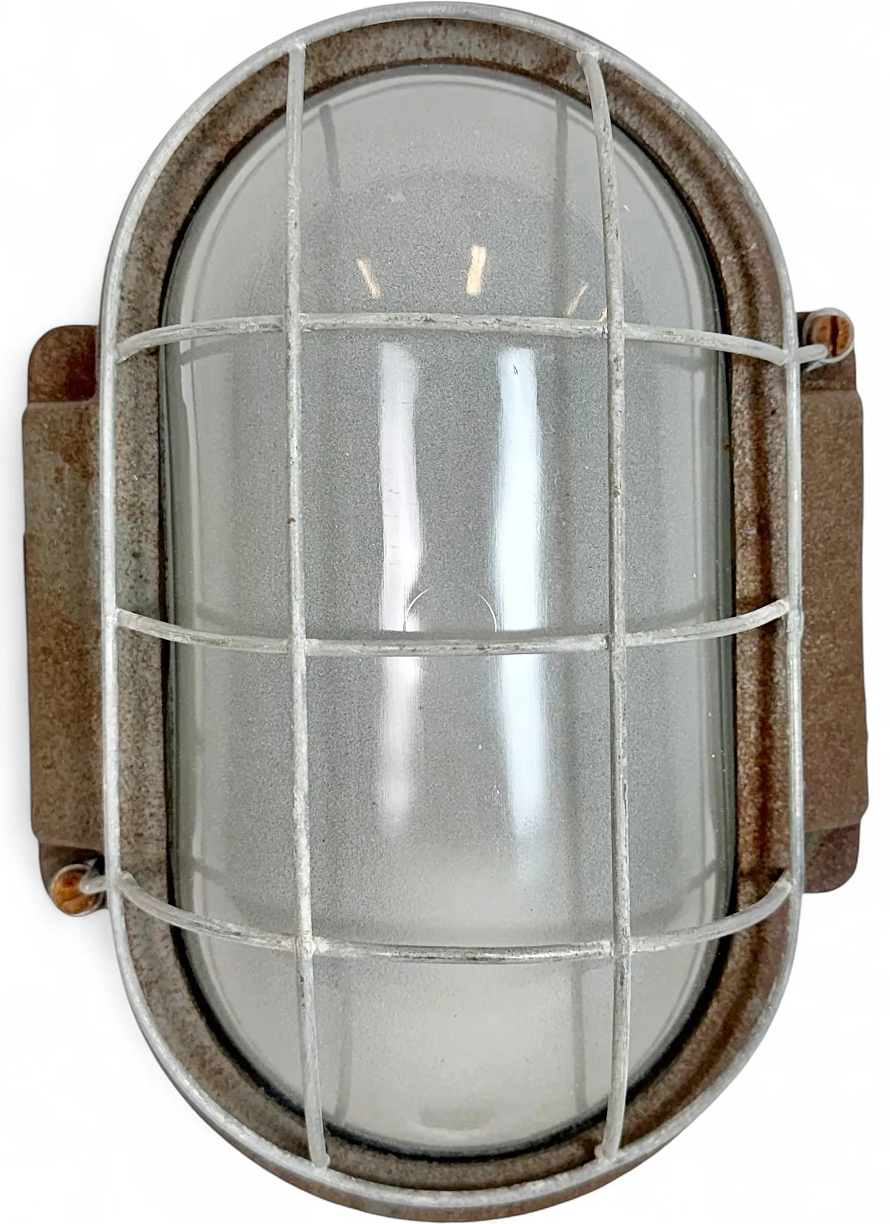 Grey Industrial Cast Iron Wall Light from Elektrosvit, 1960s 16