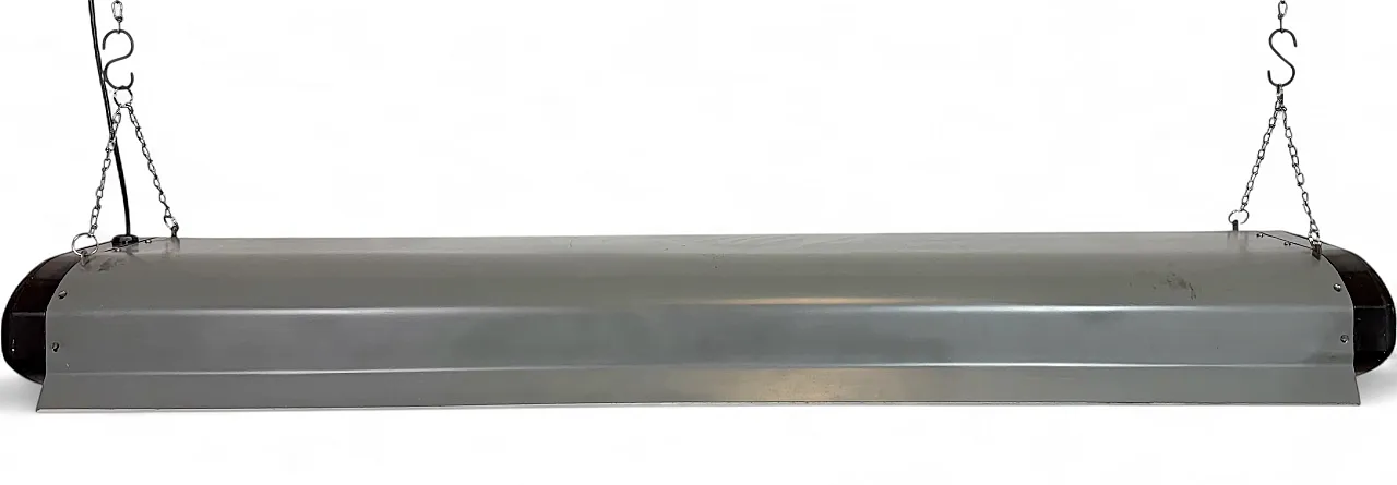 Grey Industrial Hanging Tube Light from Elektrosvit, 1960s 21