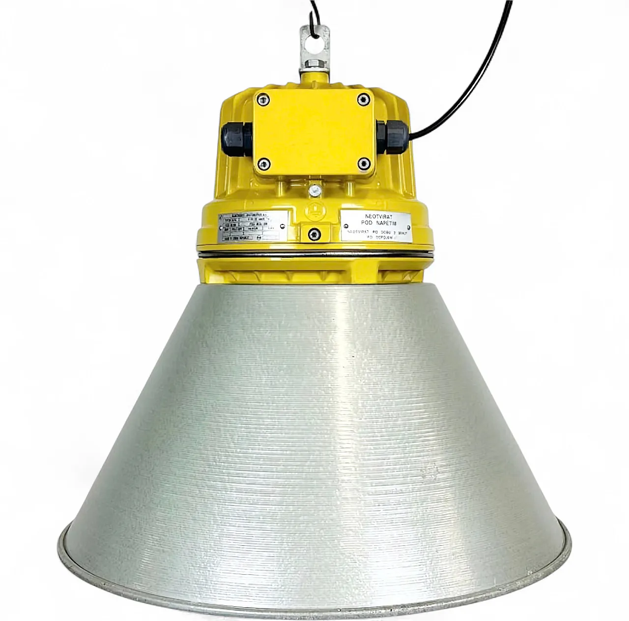 Yellow Industrial Explosion Proof Lamp with Aluminium Shade, 1990s 17