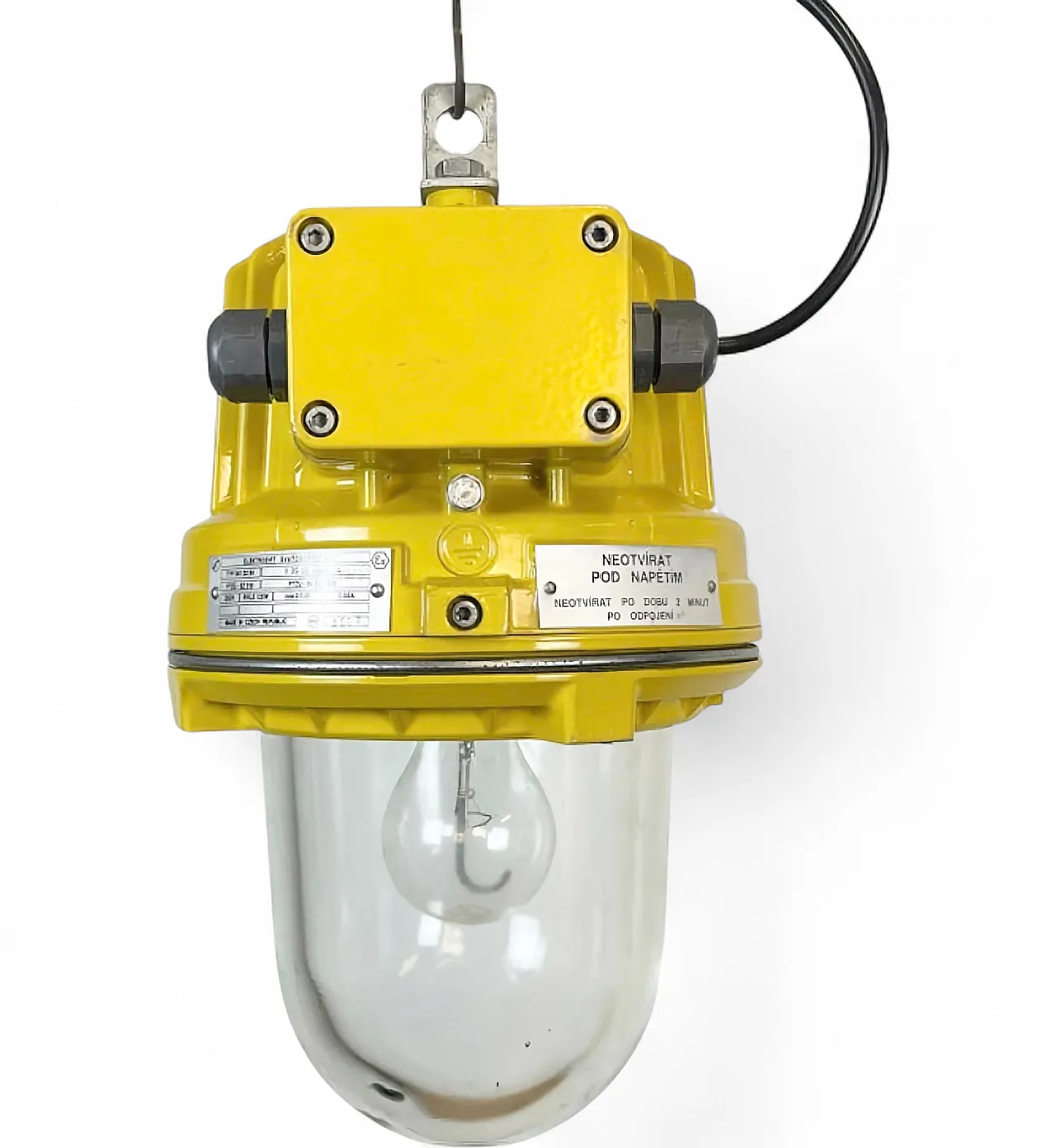 Yellow Industrial Explosion Proof Lamp from Elektrosvit, 1990s 15
