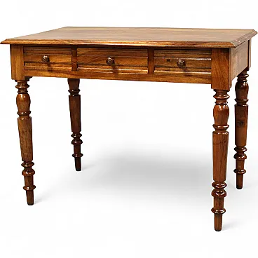Walnut writing table, 19th century
